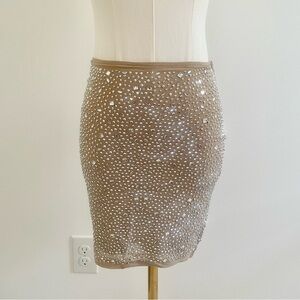 Windsor Beige Faux Diamond Skirt